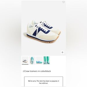 J Crew Trainers in Colorblock Size 8